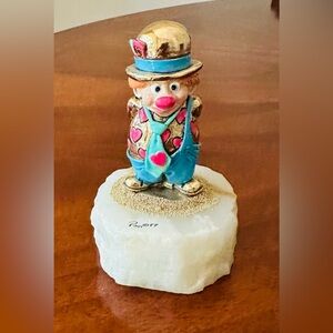 Ron Lee Clown Figurine "PUDGE PINK HEARTS" Valentine's Day~1989 Club Piece.